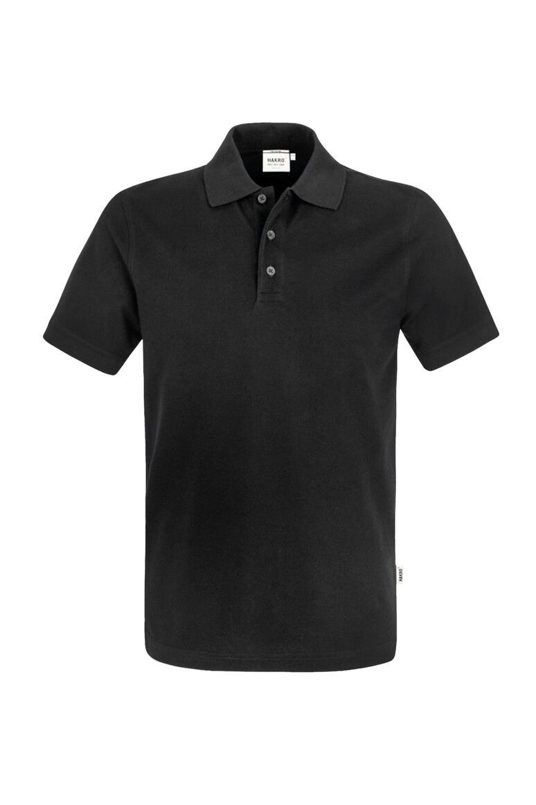 HAKRO 801 Poloshirt Pima-Baumwolle in Schwarz – Vorderansicht