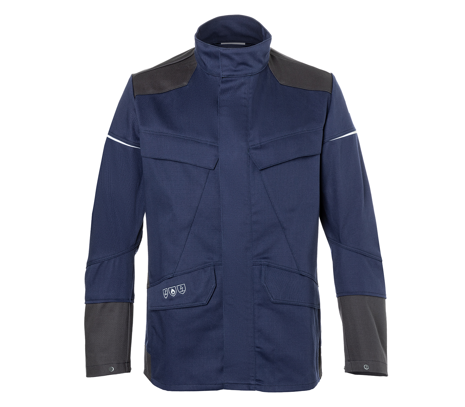 KÜBLER PROTECTIQ WELDING Jacke PSA 3 in Dunkelblau/Anthrazit – Vorderansicht