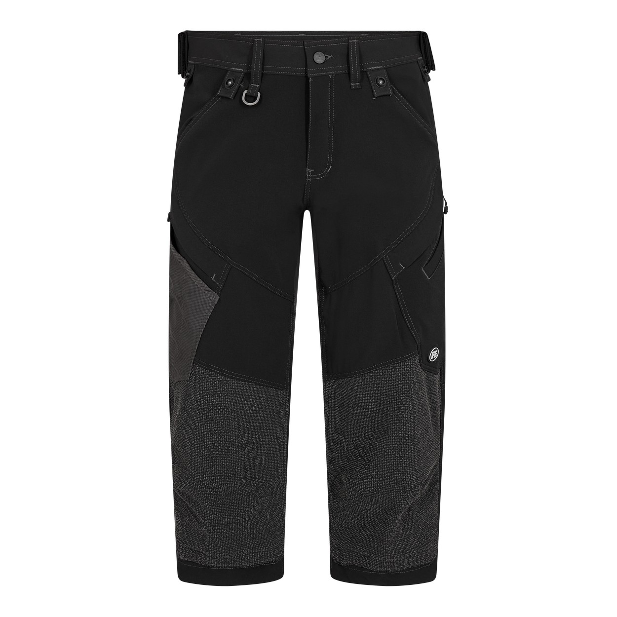 ENGEL X-treme 6368-317 3/4-Hose mit 4-Wege-Stretch in Schwarz – Vorderansicht