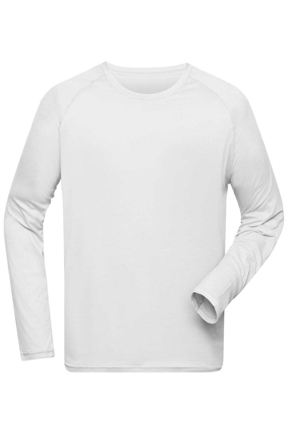 Daiber Men's Sports Shirt Long-Sleeved GRS in White – Vorderansicht
