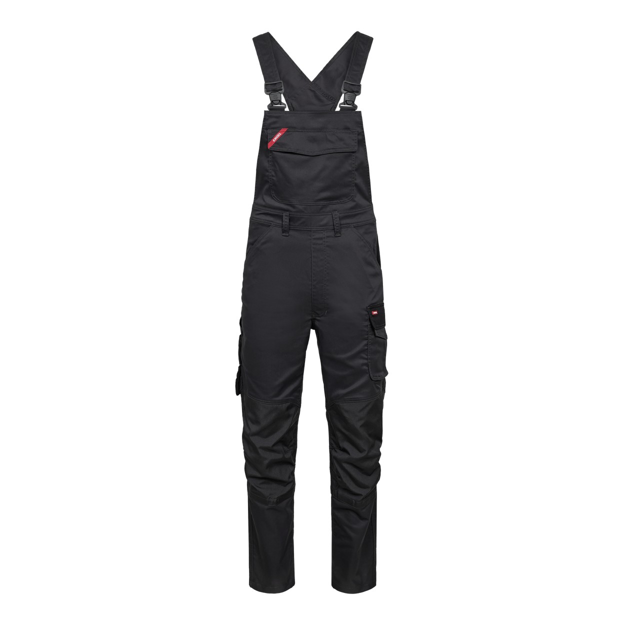 ENGEL Galaxy 3809-255 Latzhose mit 2-Wege-Stretch in Anthrazitgrau/Schwarz – Vorderansicht