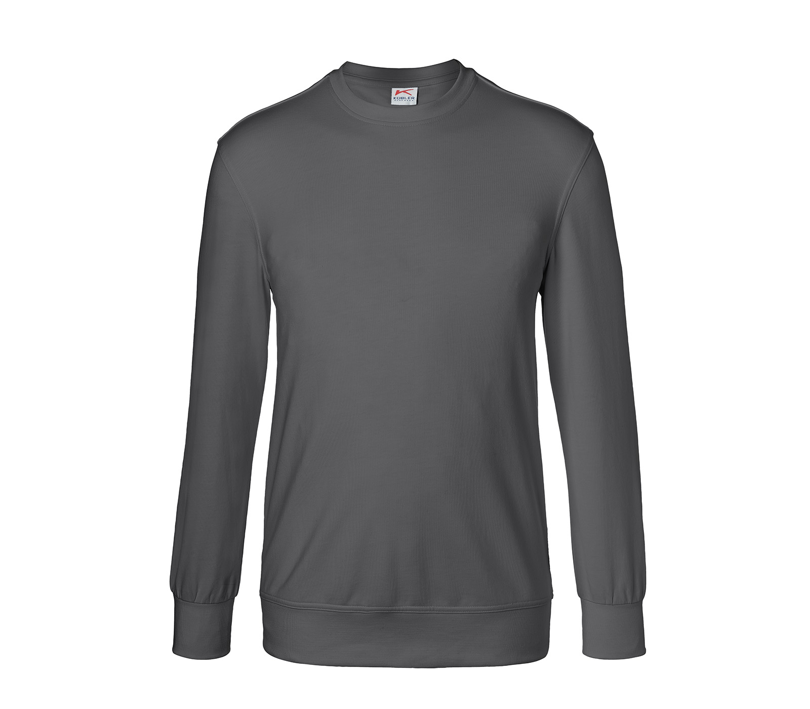 KÜBLER SHIRTS Sweatshirt in Anthrazit – Vorderansicht