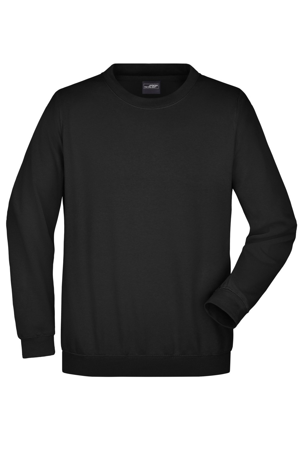 Daiber Round-Sweat Heavy in Black – Vorderansicht