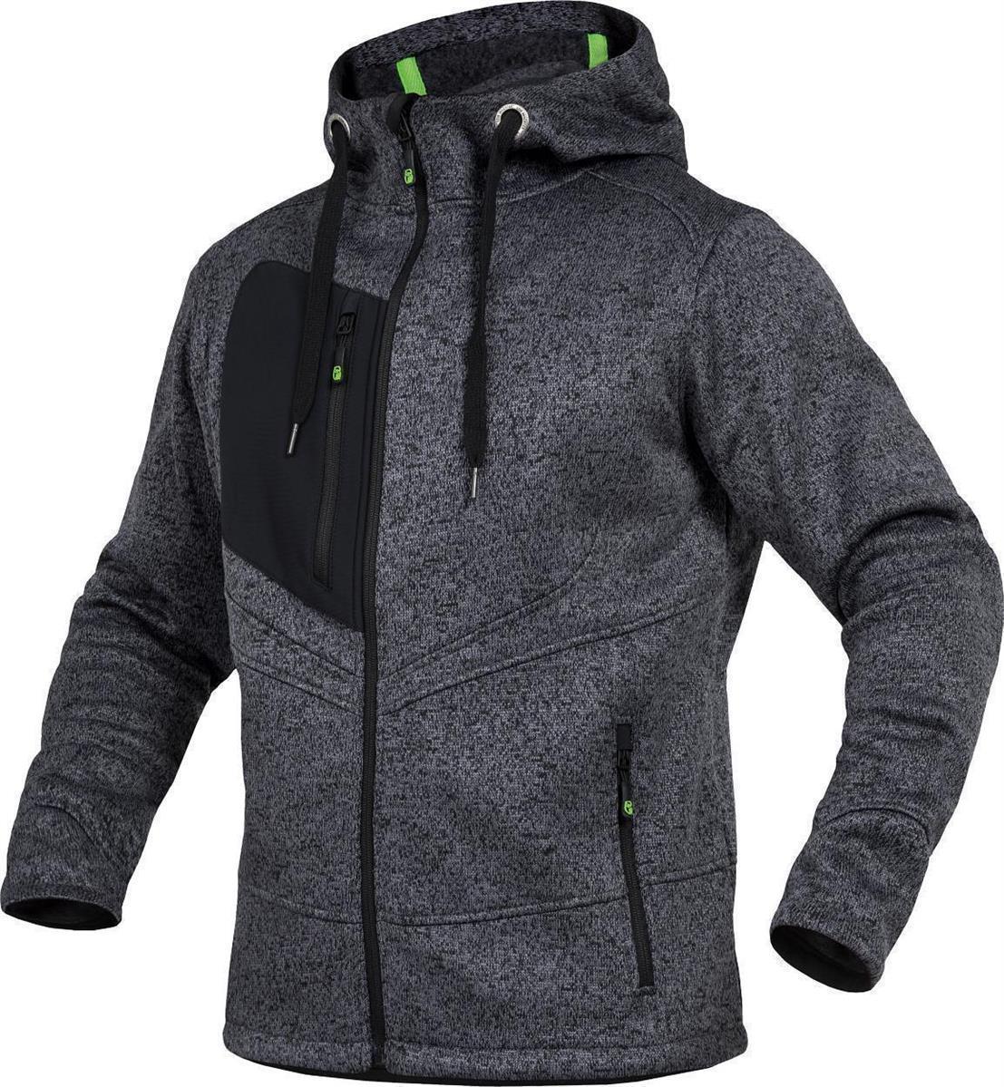 Leibwächter Strickjacke Casual Line Unisex in Grau – Vorderansicht
