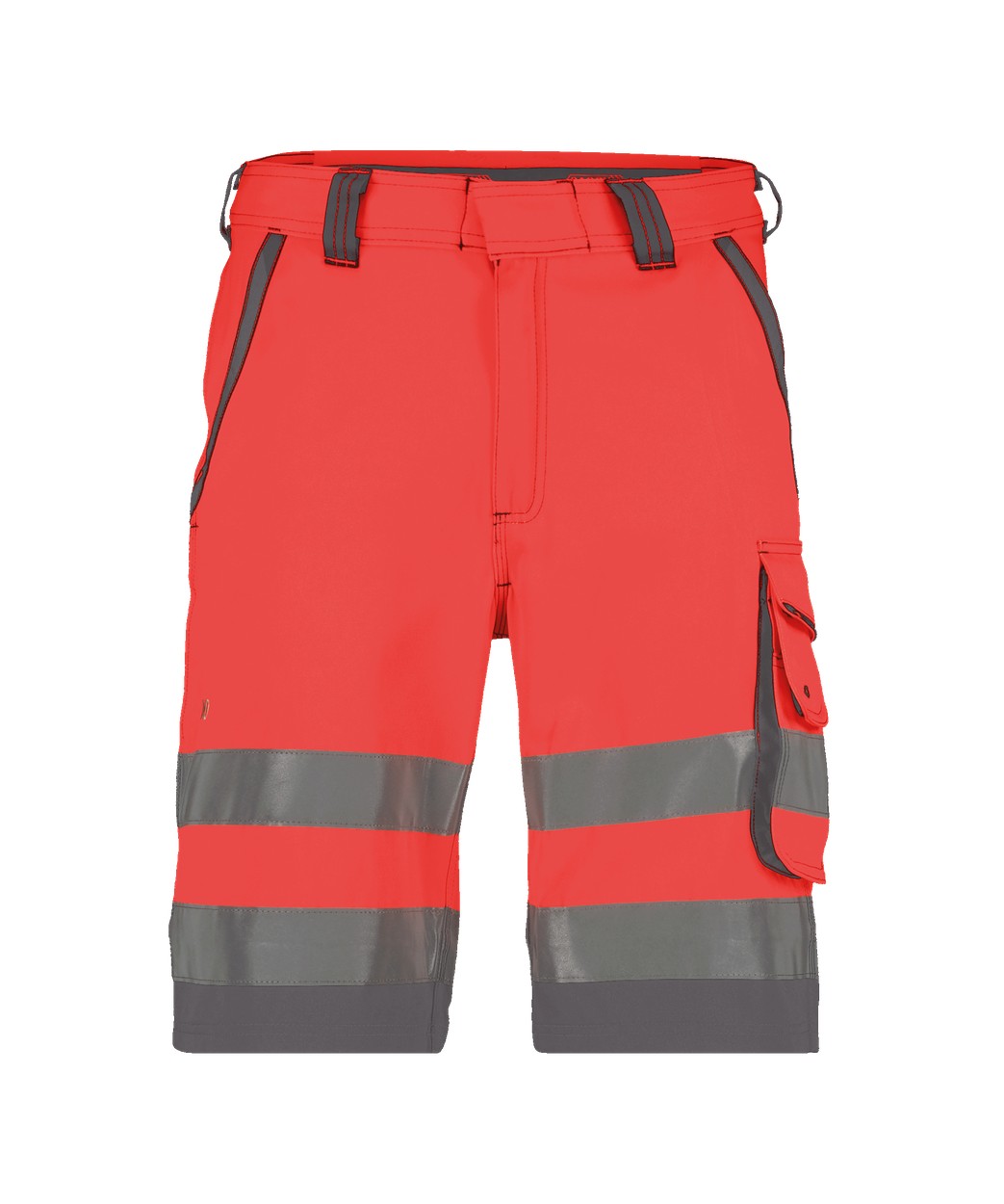 DASSY® Lucca in Neonrot/Zementgrau – Vorderansicht