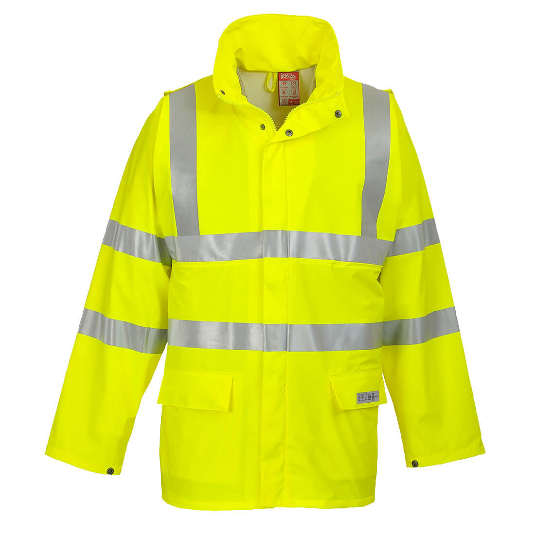 Portwest Sealtex Flame Hi-Vis FR Jacket in Gelb – Vorderansicht