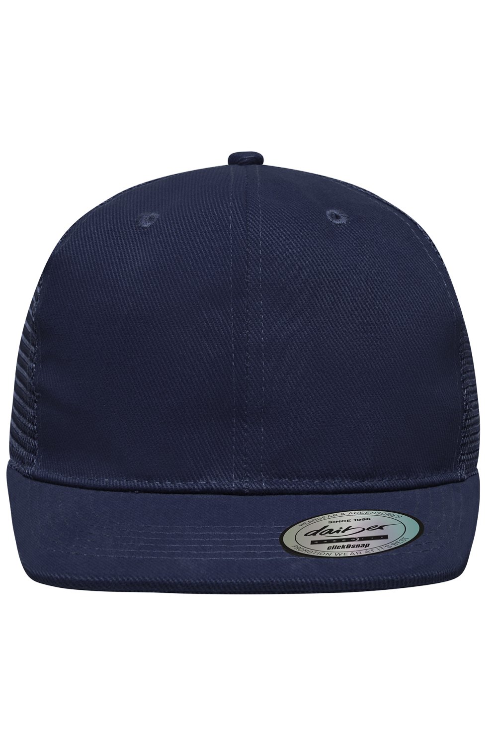 Daiber 6 Panel Flat Peak Cap in Navy – Vorderansicht