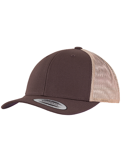 FLEXFIT Retro Trucker 2-Tone in Brown/Khaki – Vorderansicht