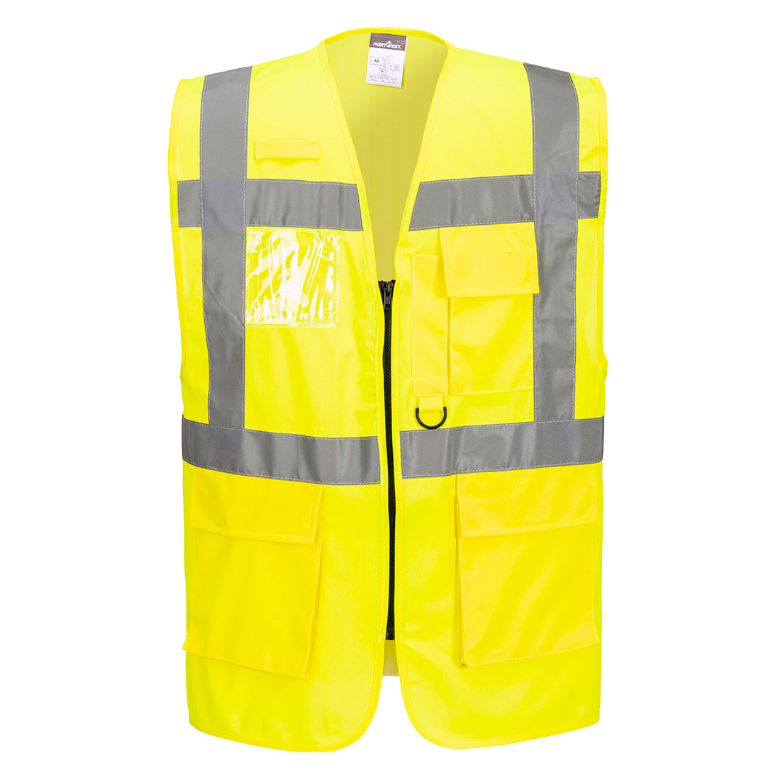 Portwest Berlin Hi-Vis Executive Vest in Gelb – Vorderansicht