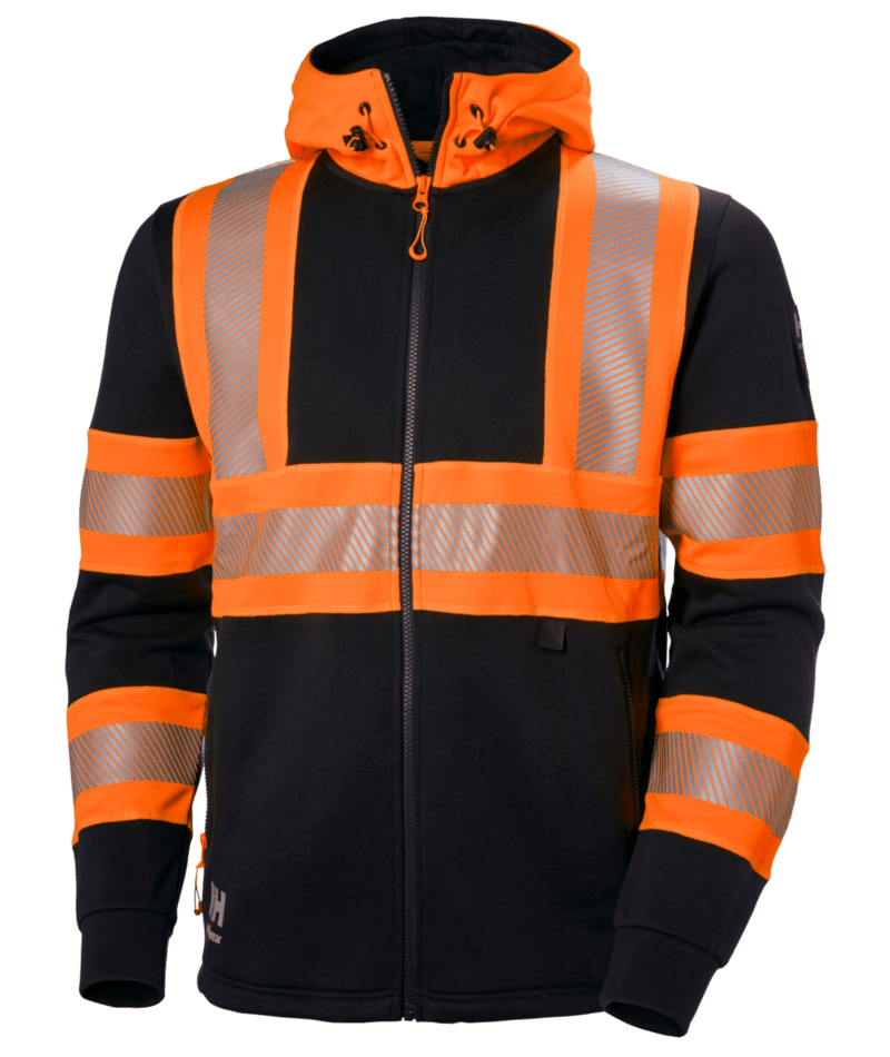 Helly Hansen Workwear ICU ZIP HOODIE in Orange/Anthrazit – Vorderansicht
