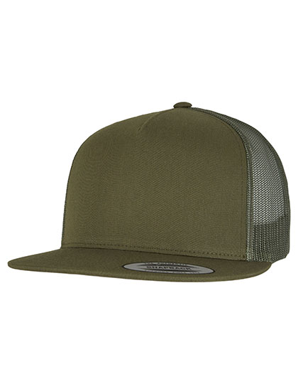 FLEXFIT Classic Trucker in Mossgreen – Vorderansicht