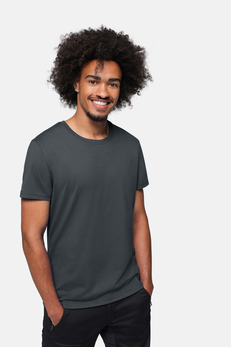 HAKRO 530 T-Shirt MIKRALINAR® ECO in Anthrazit – Modellansicht