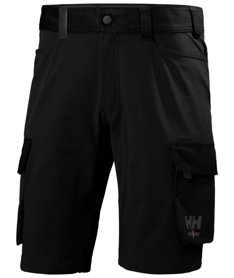 Helly Hansen Workwear OXFORD 4X CARGO SHORTS in Schwarz – Vorderansicht