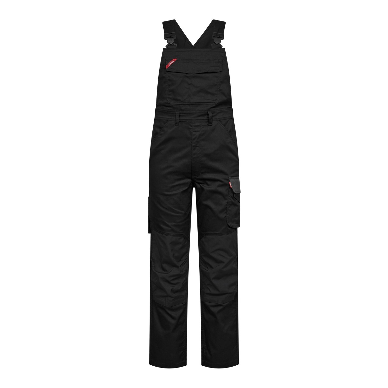 ENGEL Galaxy 3809-255 Latzhose mit 2-Wege-Stretch in Schwarz/Anthrazit Grau – Vorderansicht