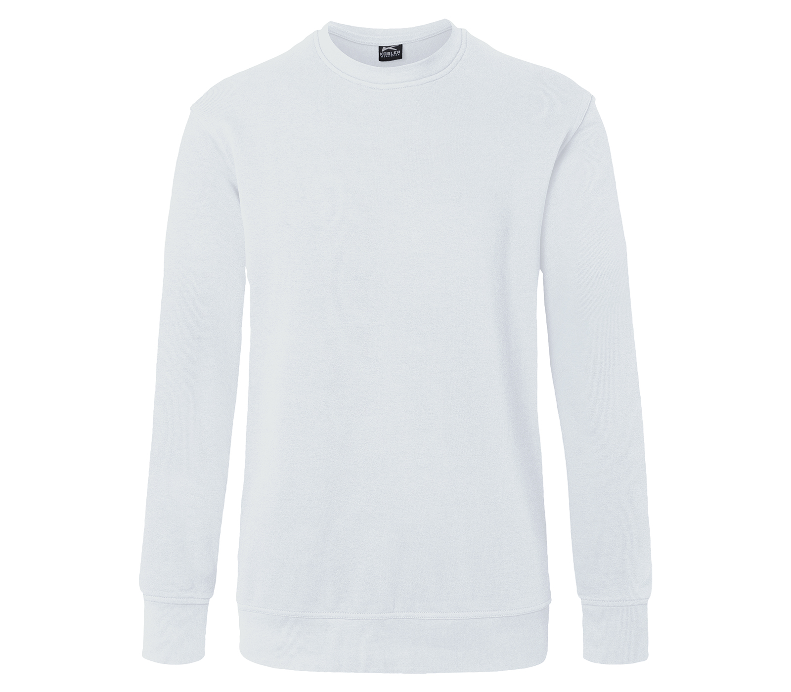 KÜBLER SHIRTS Sweatshirt in Weiß – Vorderansicht