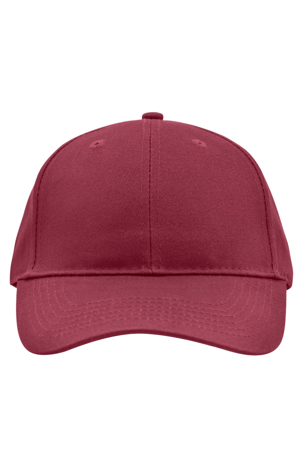 Daiber Brushed 6 Panel Cap in Burgundy – Vorderansicht