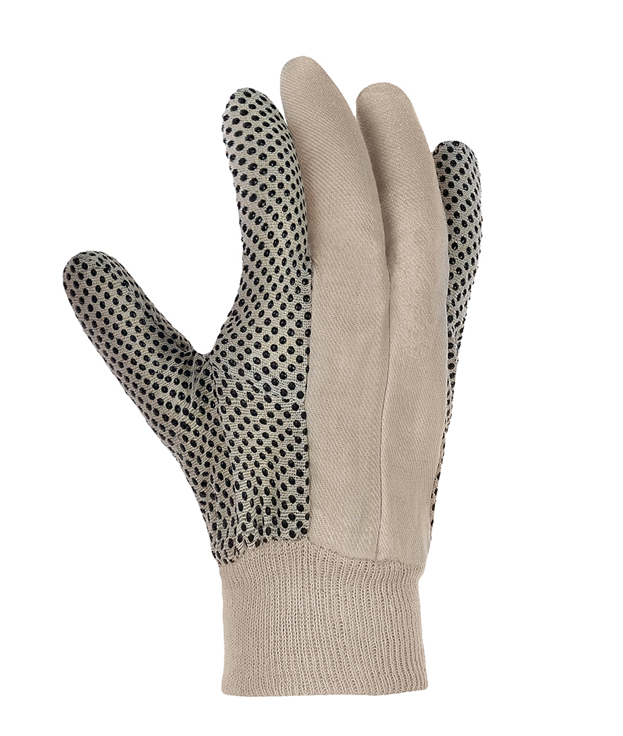 teXXor® Baumwoll-Handschuhe KÖPER in Rohweiß – Vorderansicht