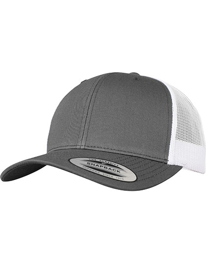 FLEXFIT Retro Trucker 2-Tone in Dark Grey/White – Vorderansicht