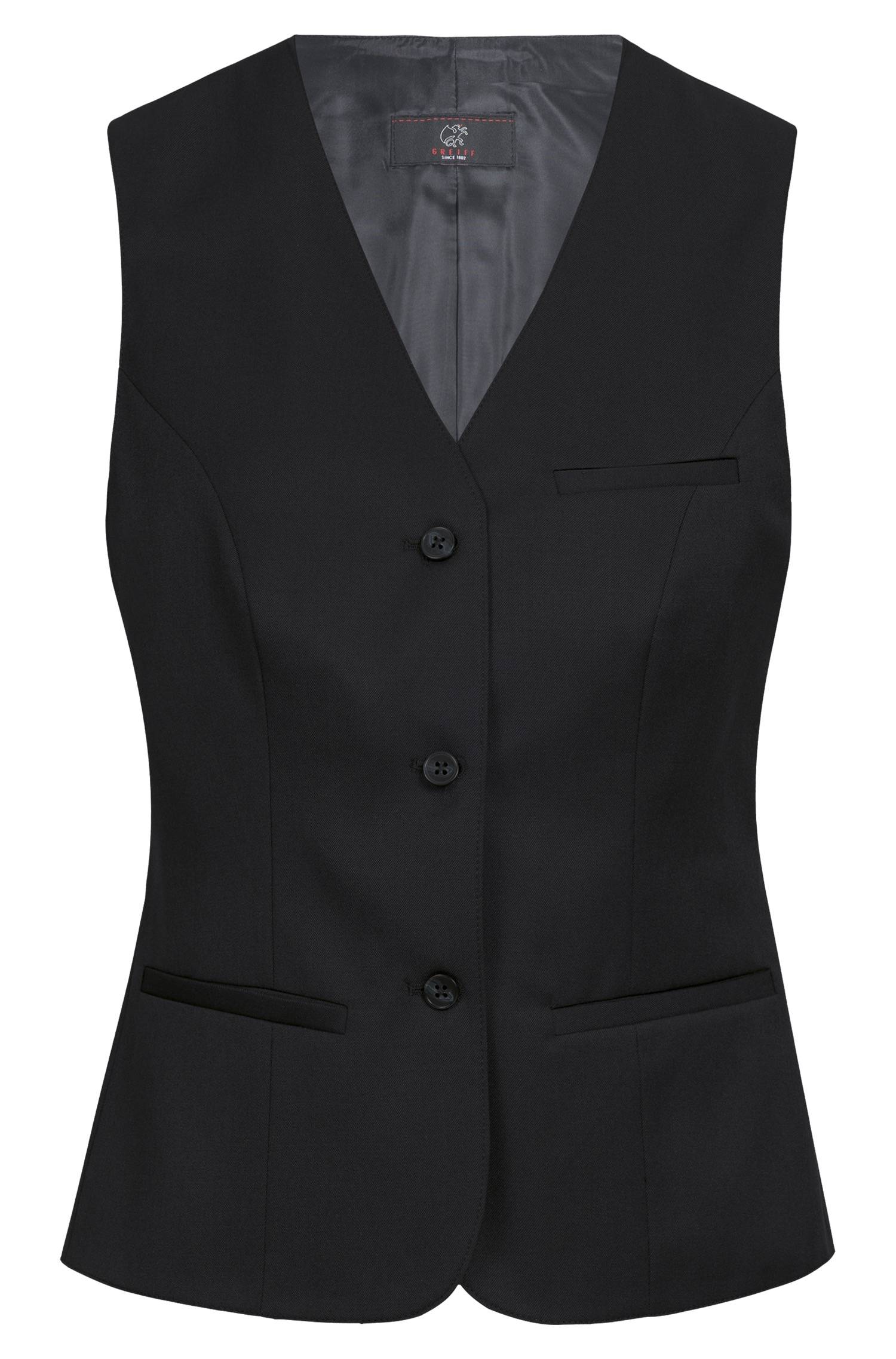 Greiff Damen-Weste RF Basic in Schwarz – Vorderansicht