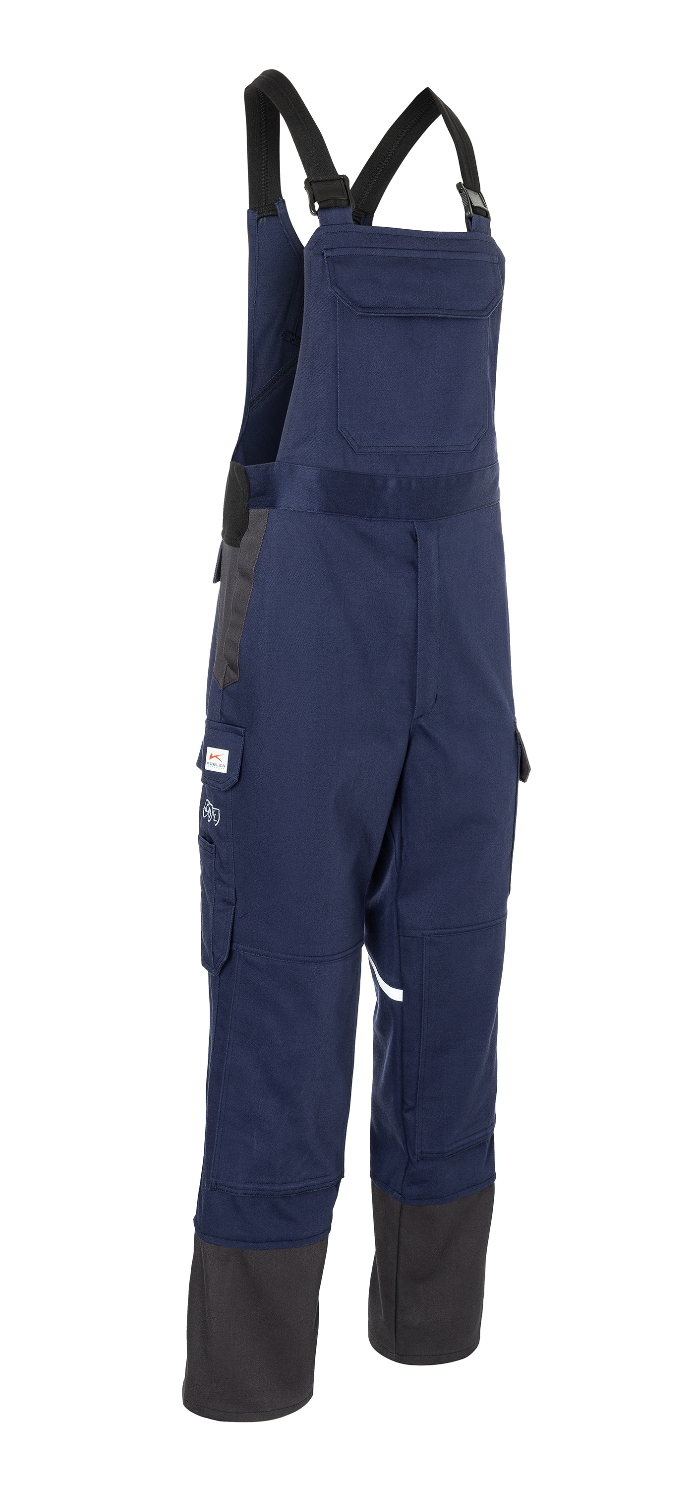 KÜBLER PROTECTIQ WELDING Latzhose PSA 3 in Dunkelblau/Anthrazit – Vorderansicht