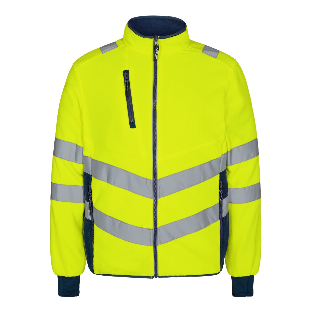 ENGEL Safety 1192-236 Fleecejacke in Gelb/Blue Ink – Vorderansicht