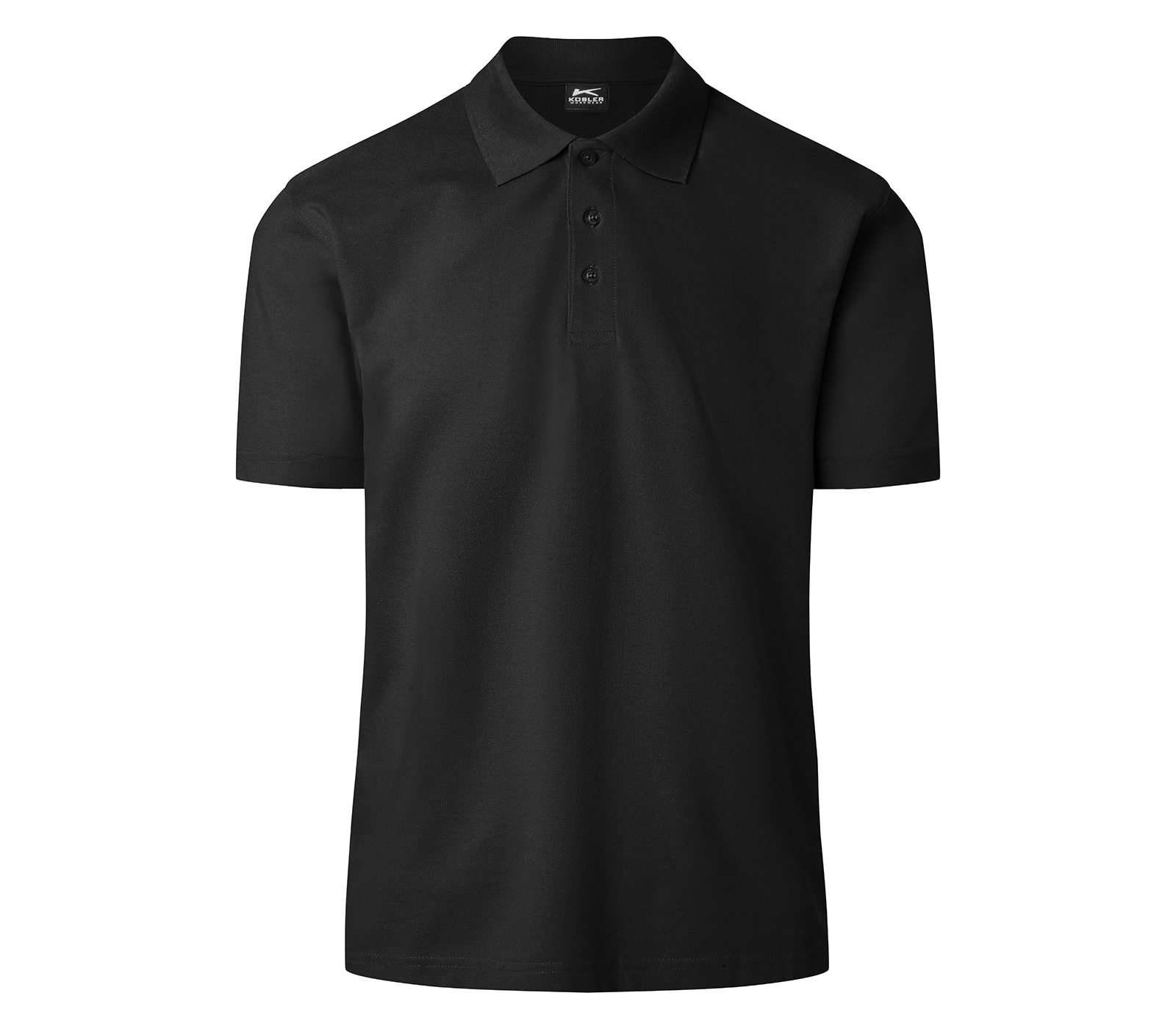 KÜBLER SHIRTS Polo in Schwarz – Vorderansicht