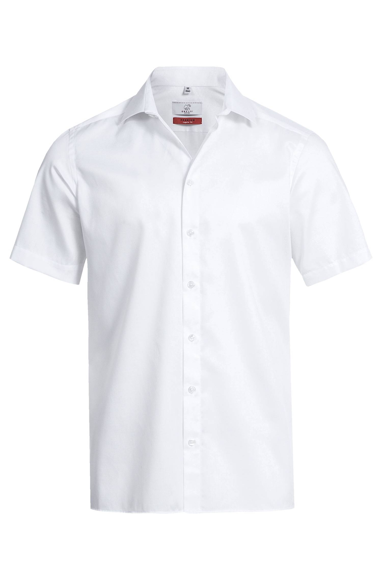 Greiff Herren-Hemd 1/2 RF Premium in Weiß – Vorderansicht