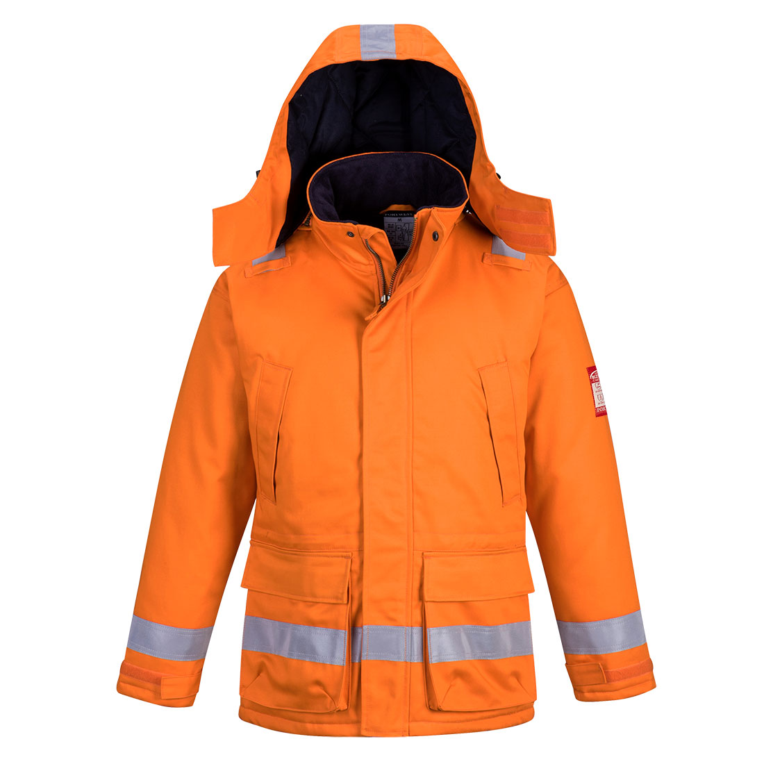 Portwest Bizflame Work FR Insulated Jacket in Orange – Vorderansicht