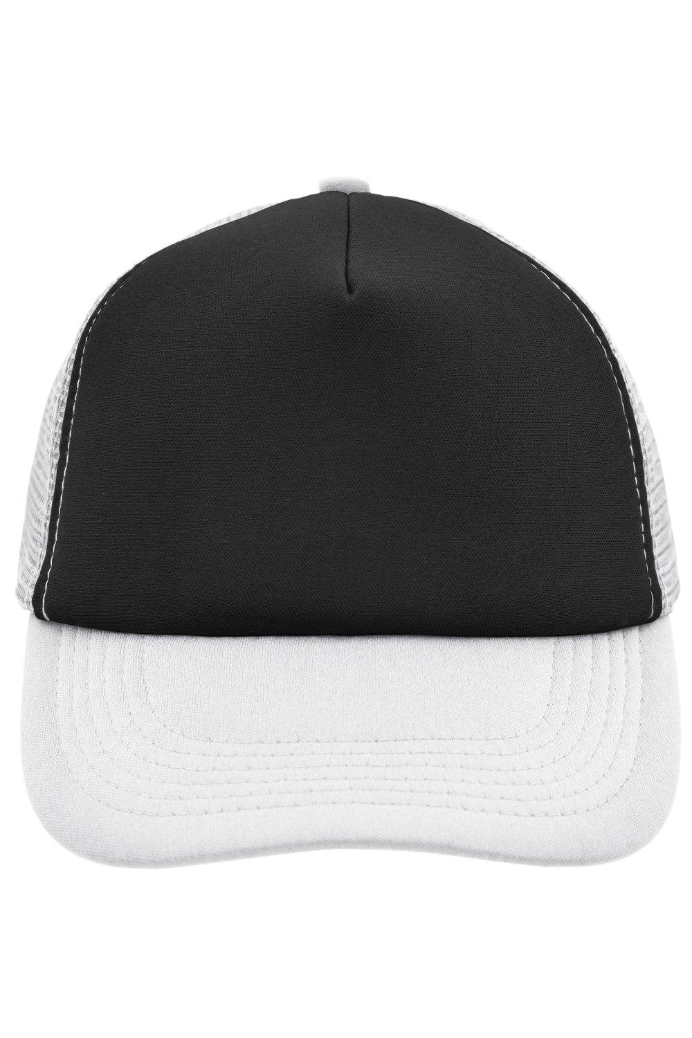 Daiber 5 Panel Polyester Mesh Cap in Black/White – Vorderansicht