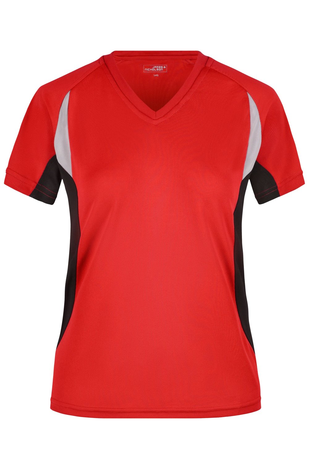 Daiber Ladies' Running-T in Red/Black – Vorderansicht
