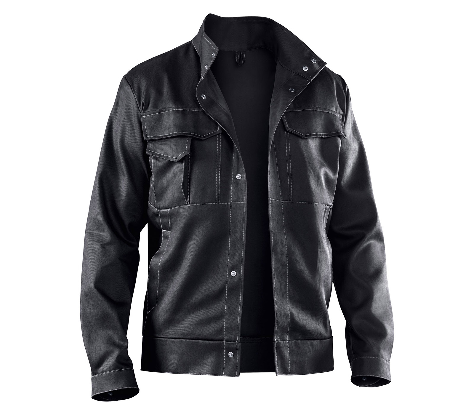 Kübler ORGANIQ Jacke in Schwarz – Vorderansicht