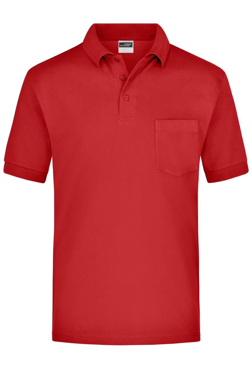 Daiber Polo-Piqué Pocket in Red – Vorderansicht