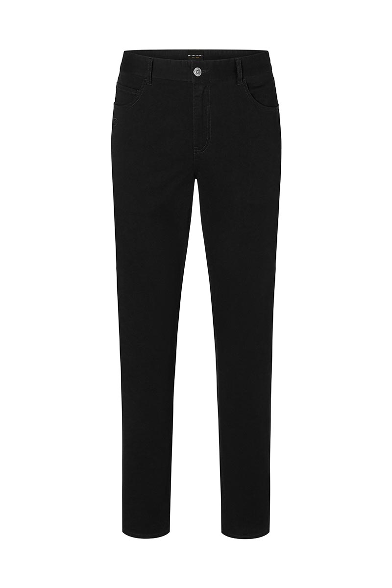 Karlowsky Herren 5-Pocket-Hose Classic-Stretch in Schwarz – Vorderansicht