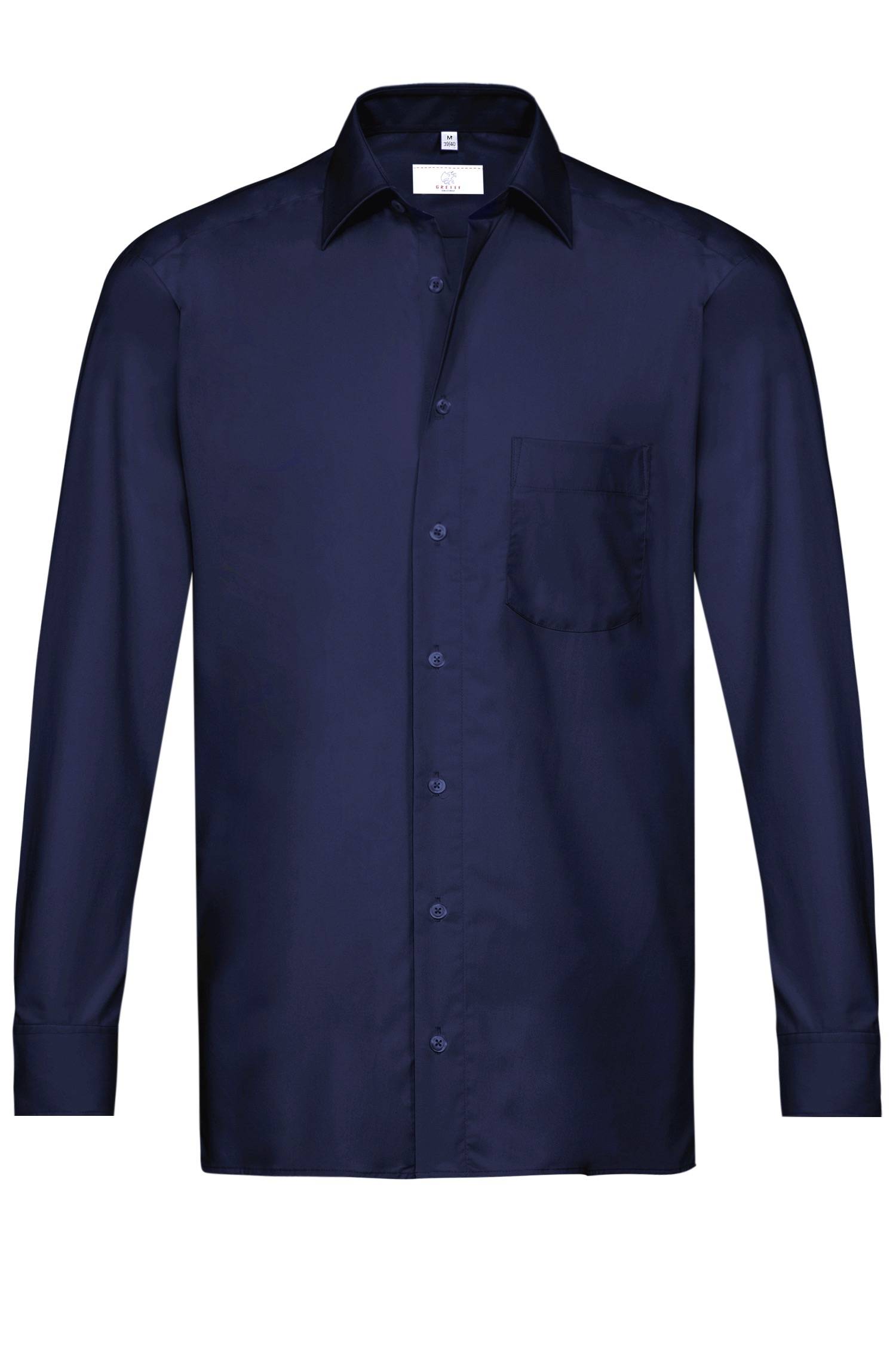 Greiff Herren-Hemd 1/1 RF Basic in Marine – Vorderansicht