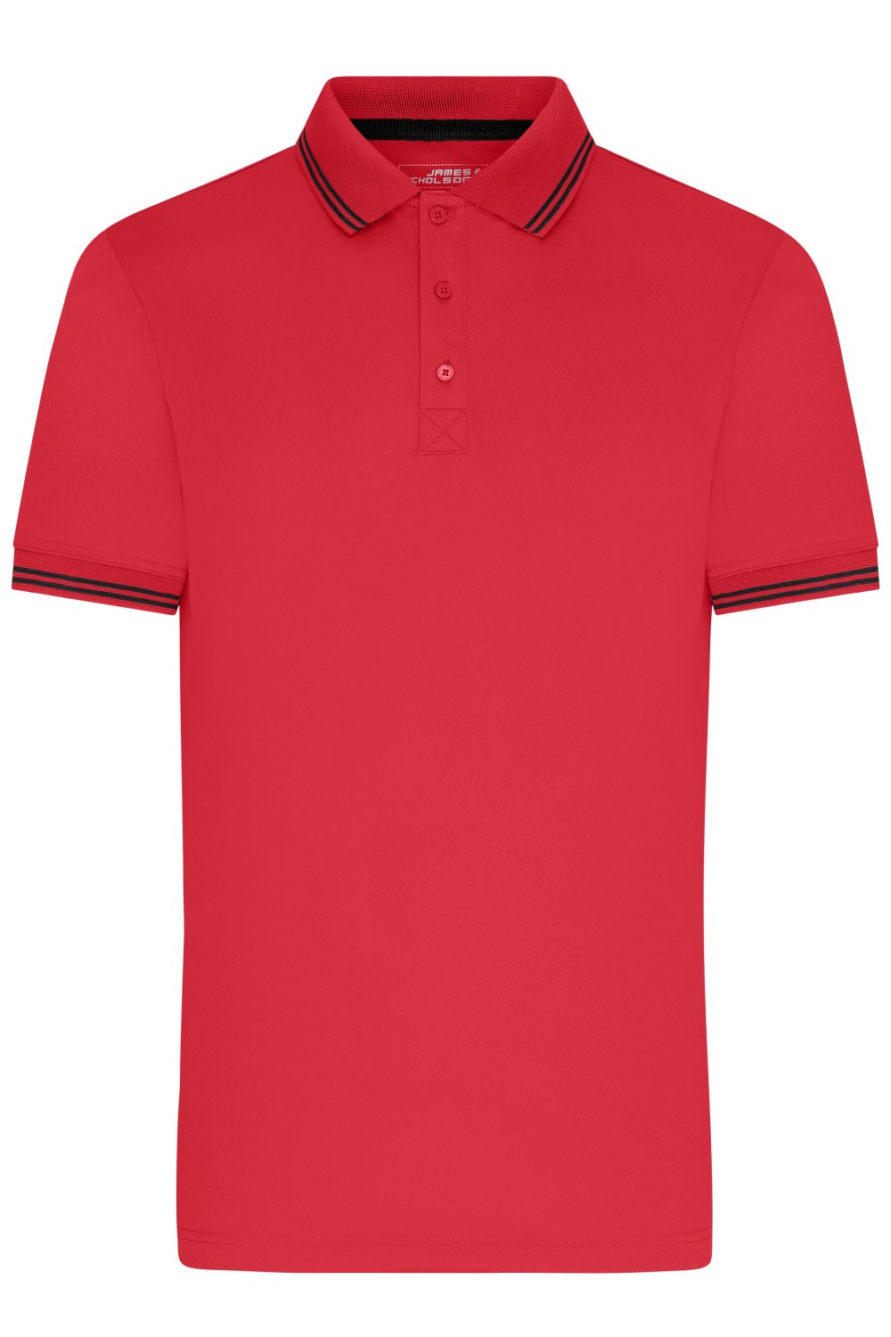 Daiber Men's Functional Polo in Red/Black – Vorderansicht