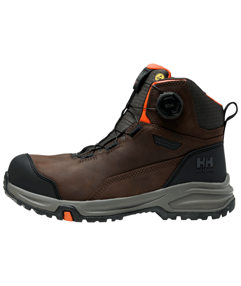 Helly Hansen Workwear MANCHESTER LTR MID BOA S7S in Dunkel Braun – Vorderansicht