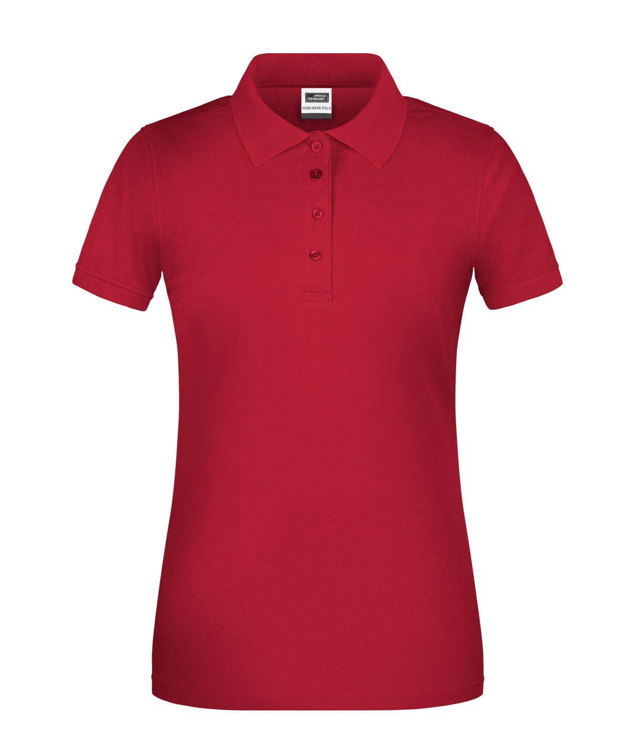 Daiber Ladies' ORGANIC Workwear Polo OCS Blended in Red – Vorderansicht