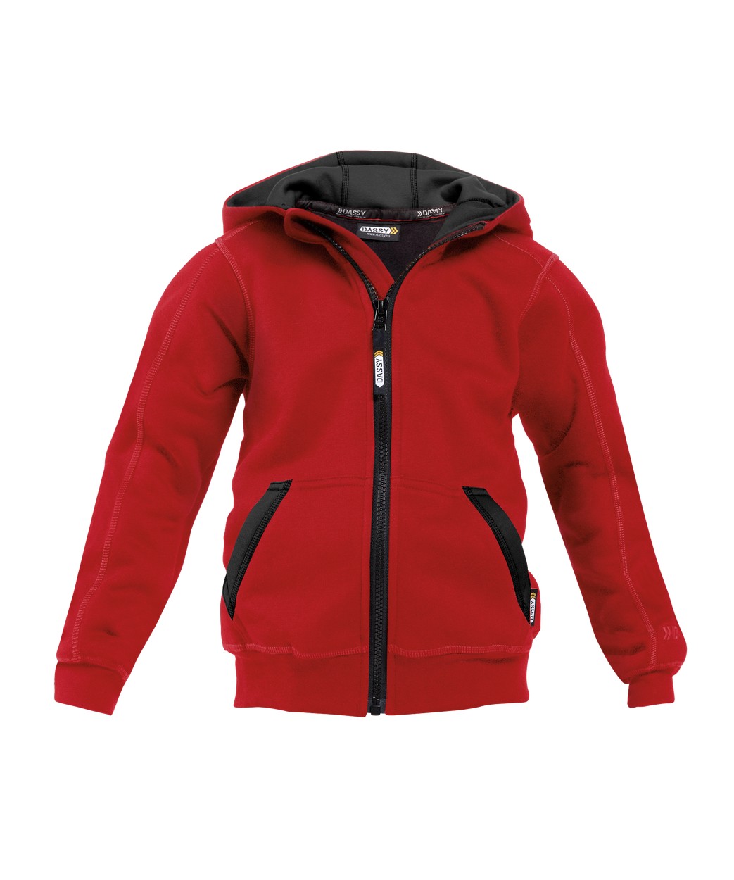 DASSY® Watson Kids in Rot/Schwarz – Vorderansicht