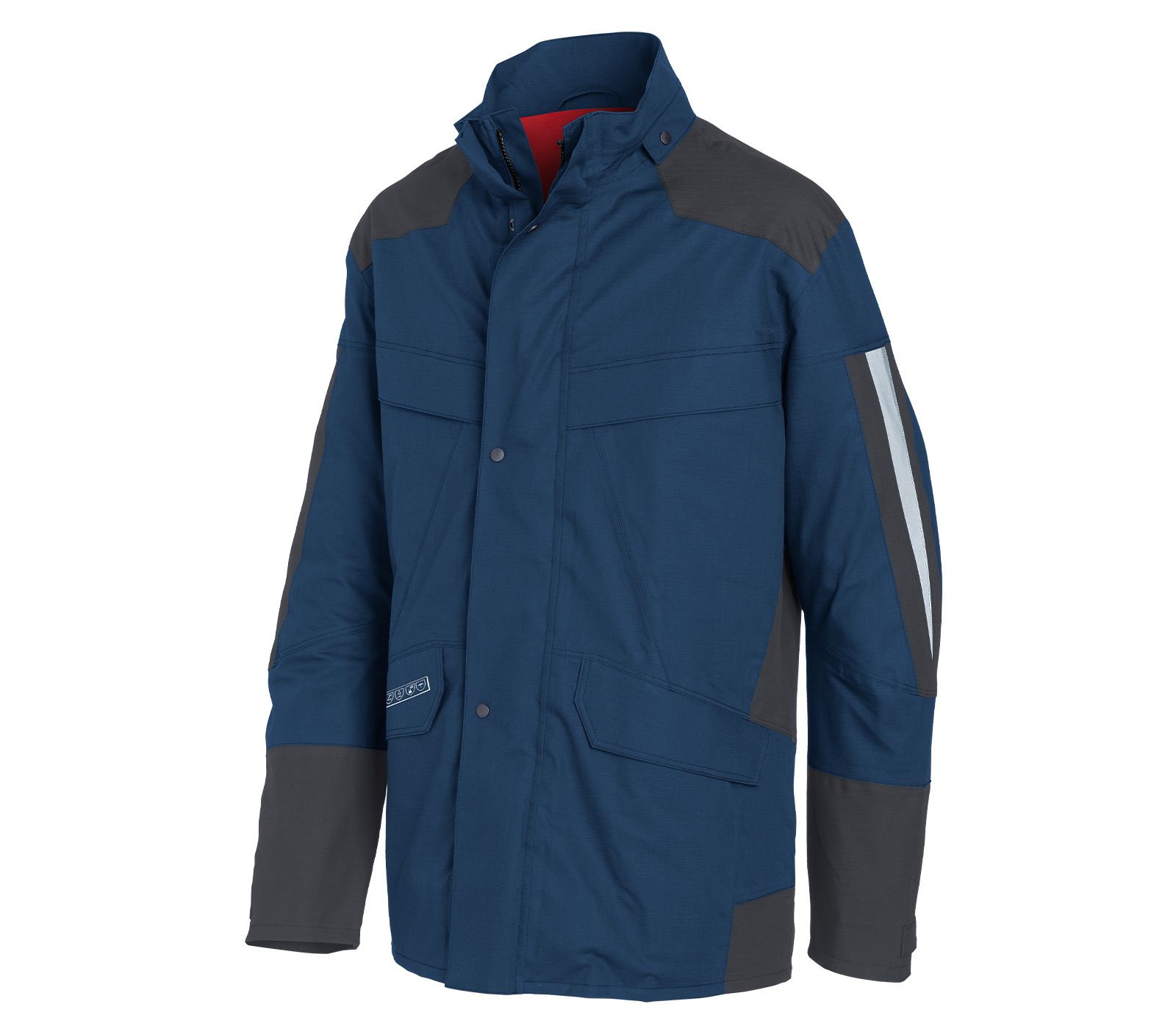 KÜBLER PROTECTIQ Wetterjacke ARC1 PSA 3 in Dunkelblau/Anthrazit – Vorderansicht