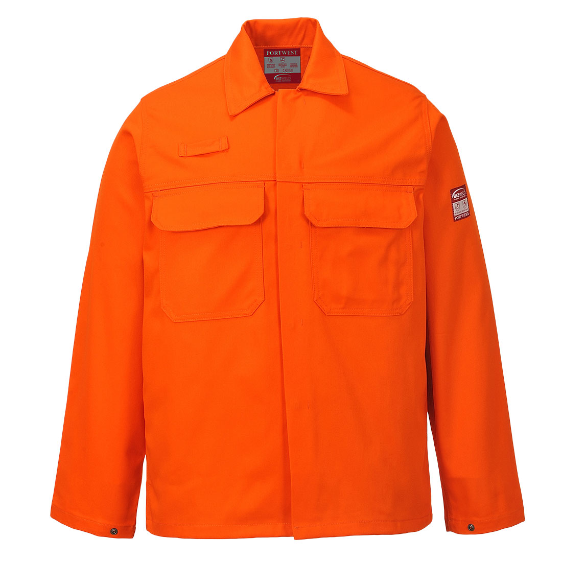 Portwest Bizweld Work FR Jacket in Orange – Vorderansicht