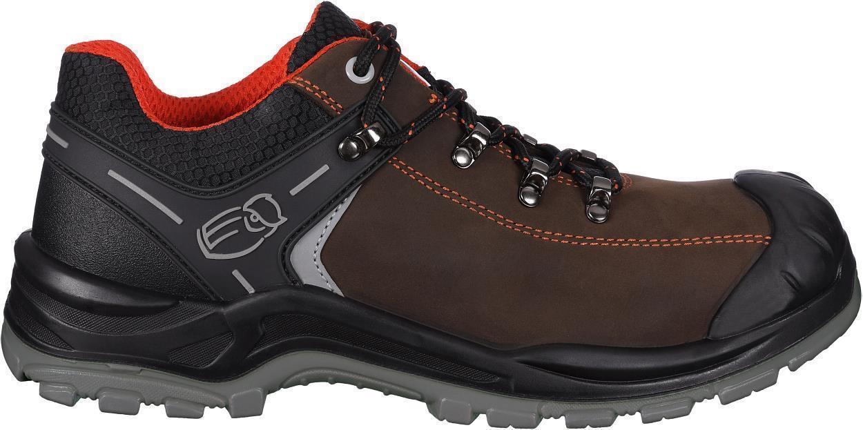 Leibwächter Halbschuh S3S L3310 Parma in Grau/Braun/Rot – Vorderansicht