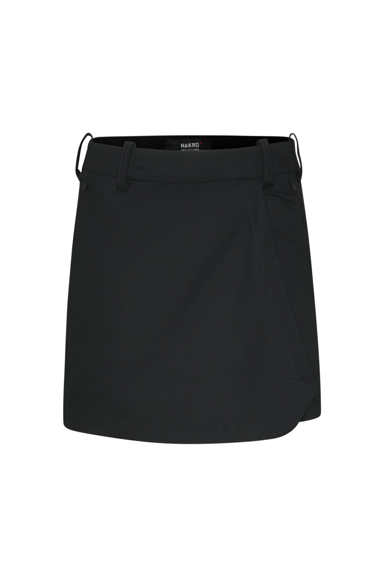 HAKRO 712 Damen Performanceskort ECO in Schwarz – Vorderansicht
