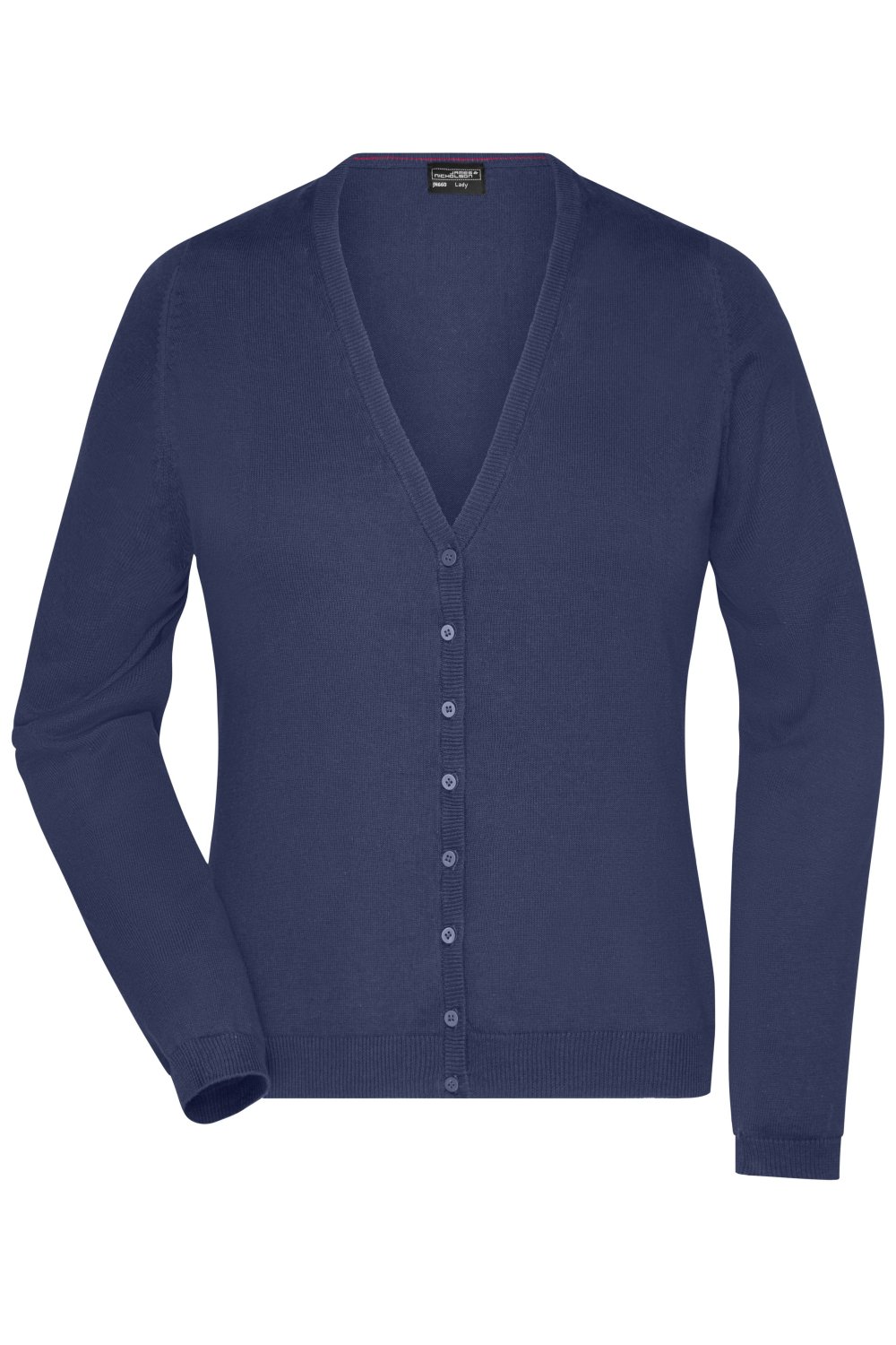 Daiber Ladies' V-Neck Cardigan in Navy – Vorderansicht
