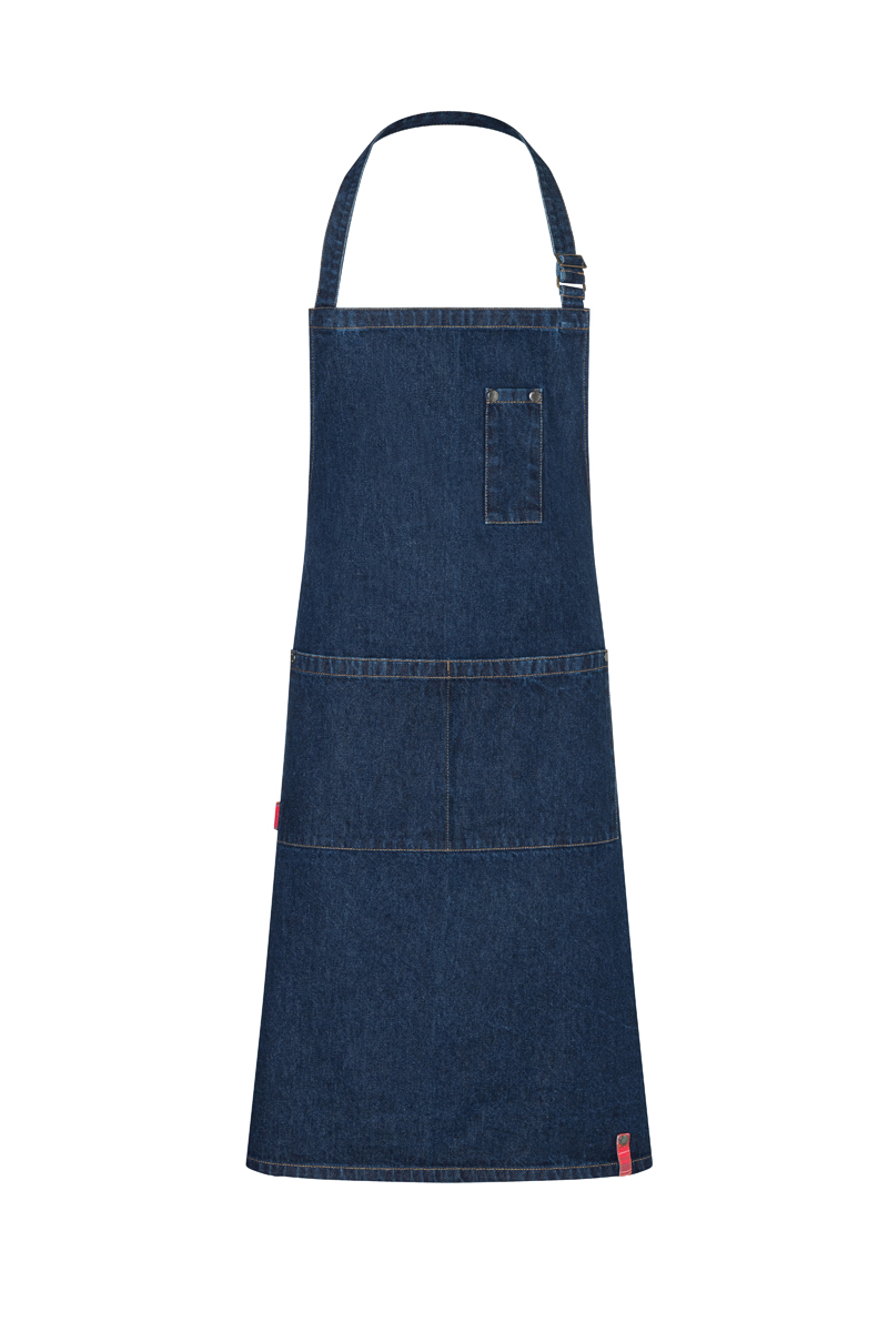 Latzschürze Denim ROCK CHEF®-Stage2 in Denim Blue – Vorderansicht