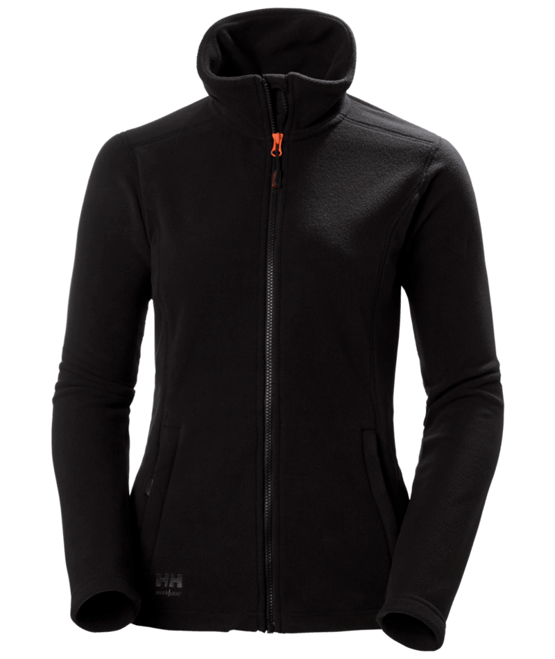 Helly Hansen Workwear W OXFORD FLEECE JACKET in Schwarz – Vorderansicht