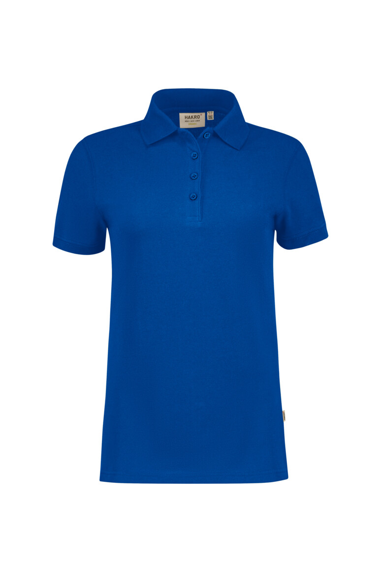 HAKRO 301 Damen Poloshirt Bio-Baumwolle in Royalblau – Vorderansicht