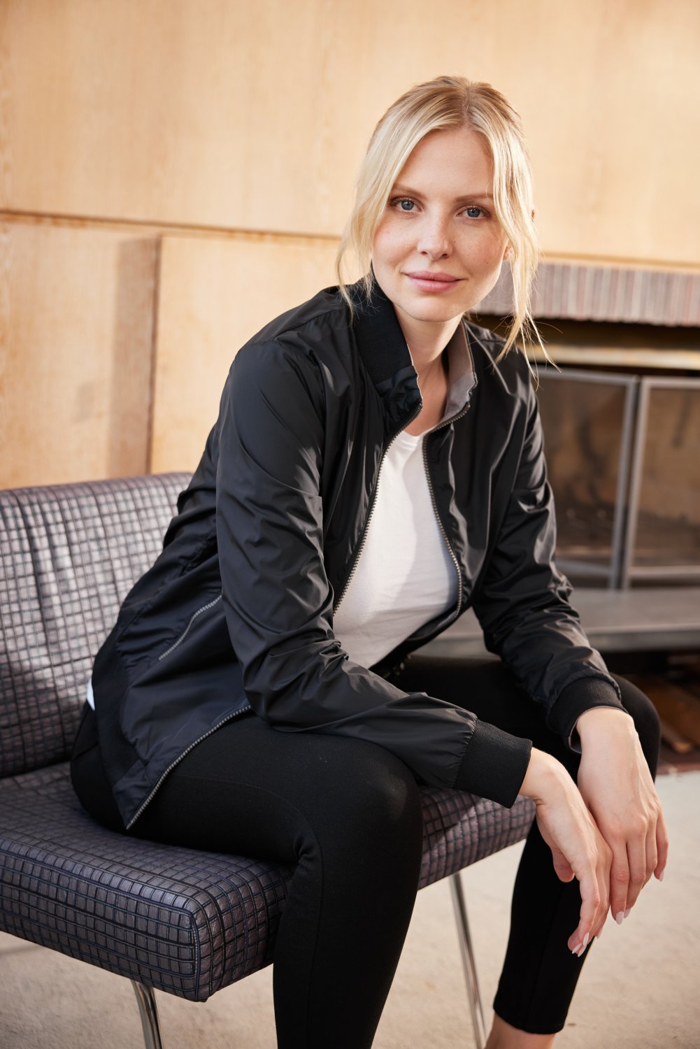 Daiber Ladies' Blouson in Black/Silver – Modellansicht