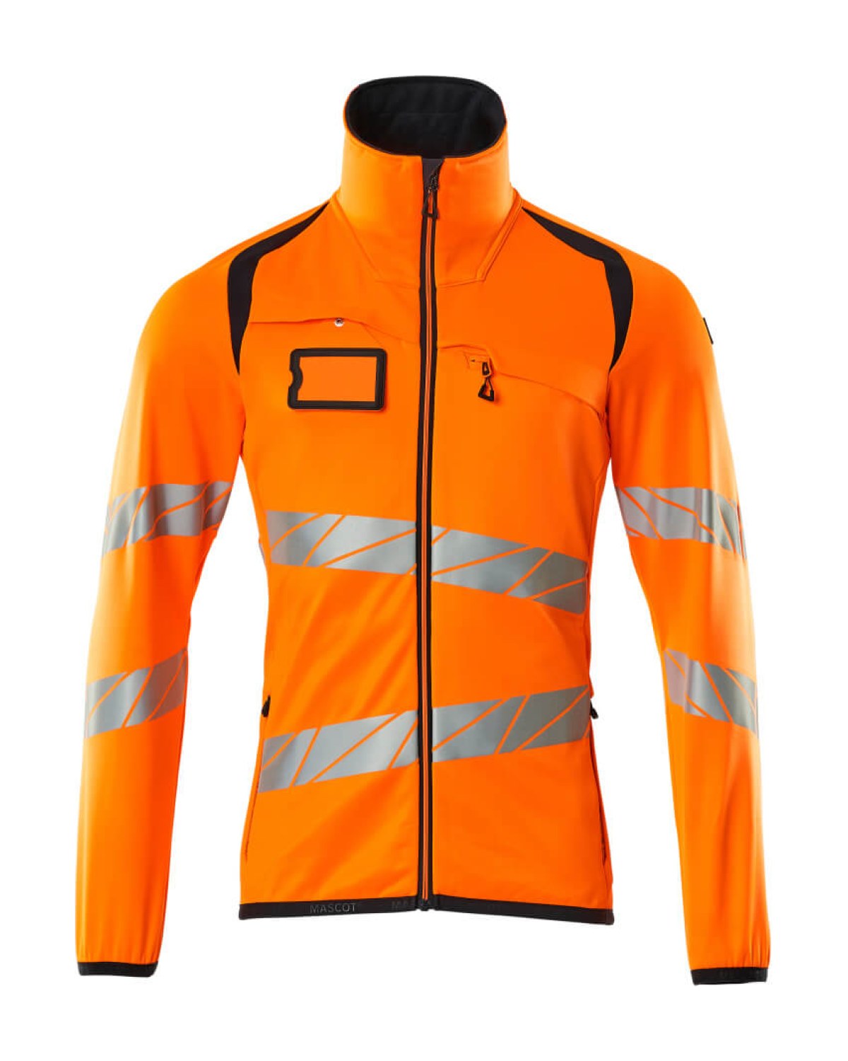 MASCOT Accelerate Safe Fleecejacke in Hi-Vis Orange/Schwarzblau – Vorderansicht
