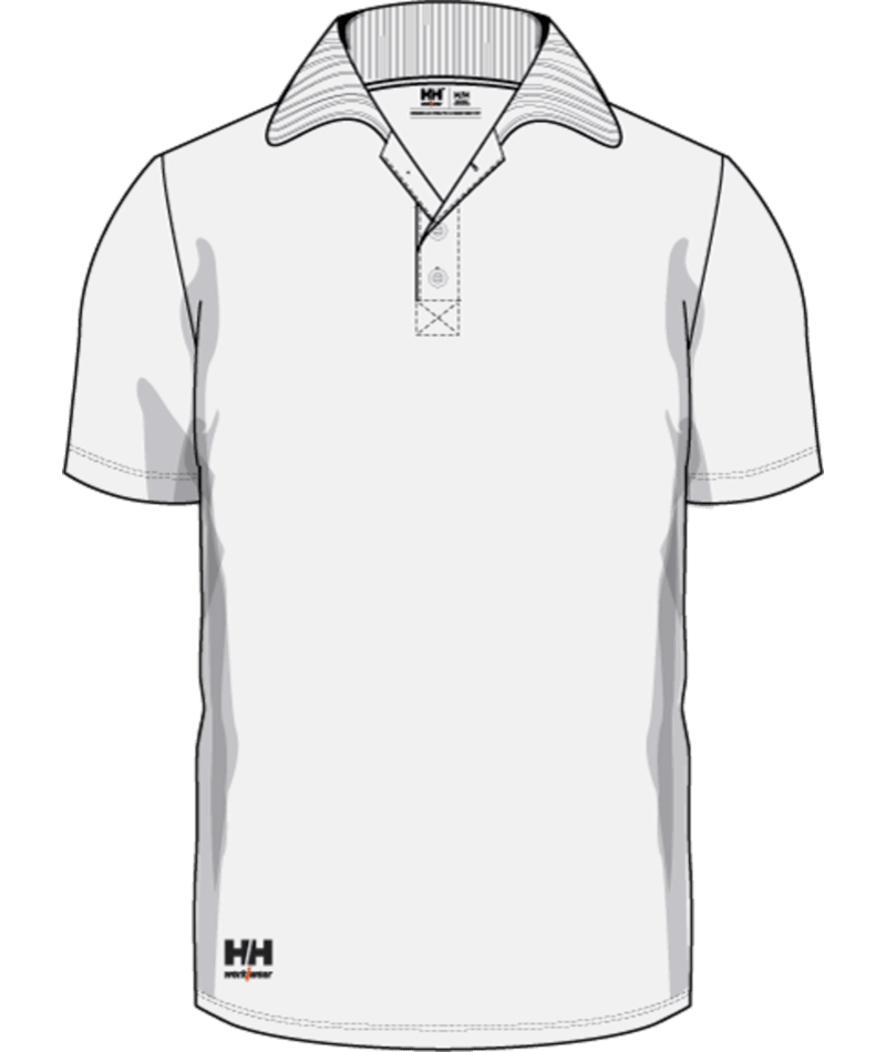 Helly Hansen Workwear CLASSIC 2.0 POLO in Weiß – Vorderansicht