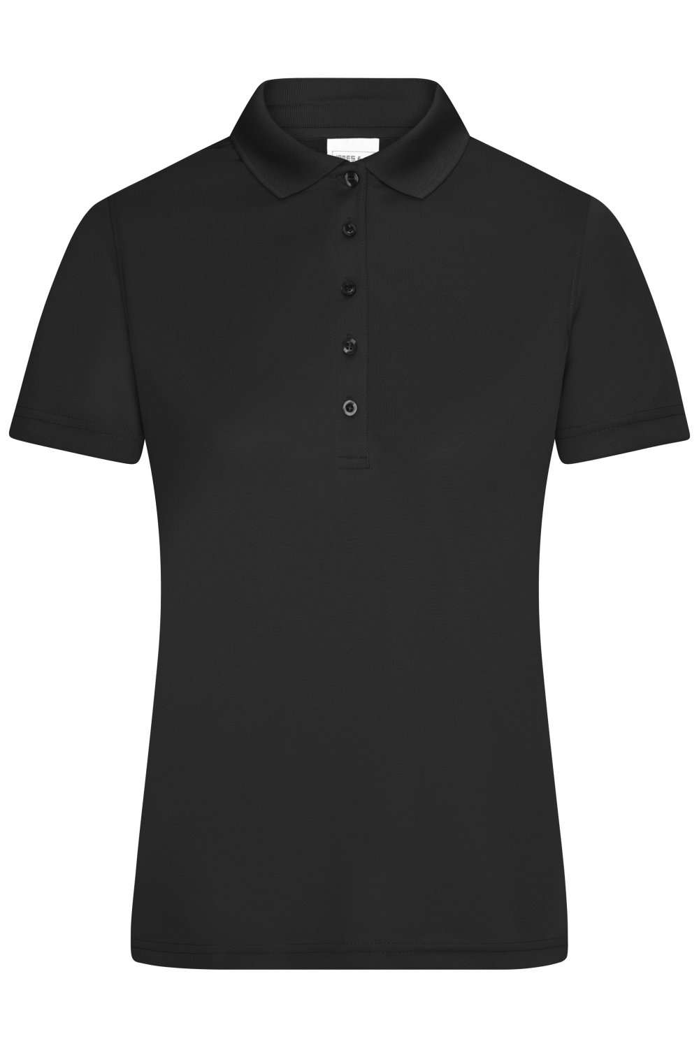 Daiber Ladies' Active Polo in Black – Vorderansicht